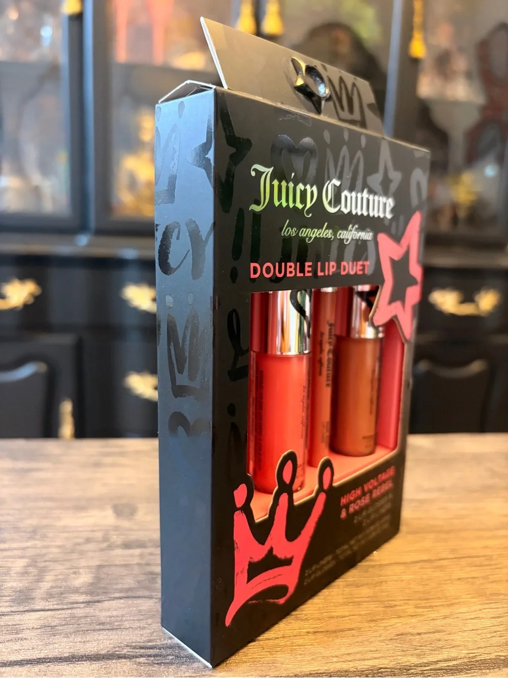 Juicy Couture Double Lip Duet - High Voltage & Rose Rebel - 4pcs set